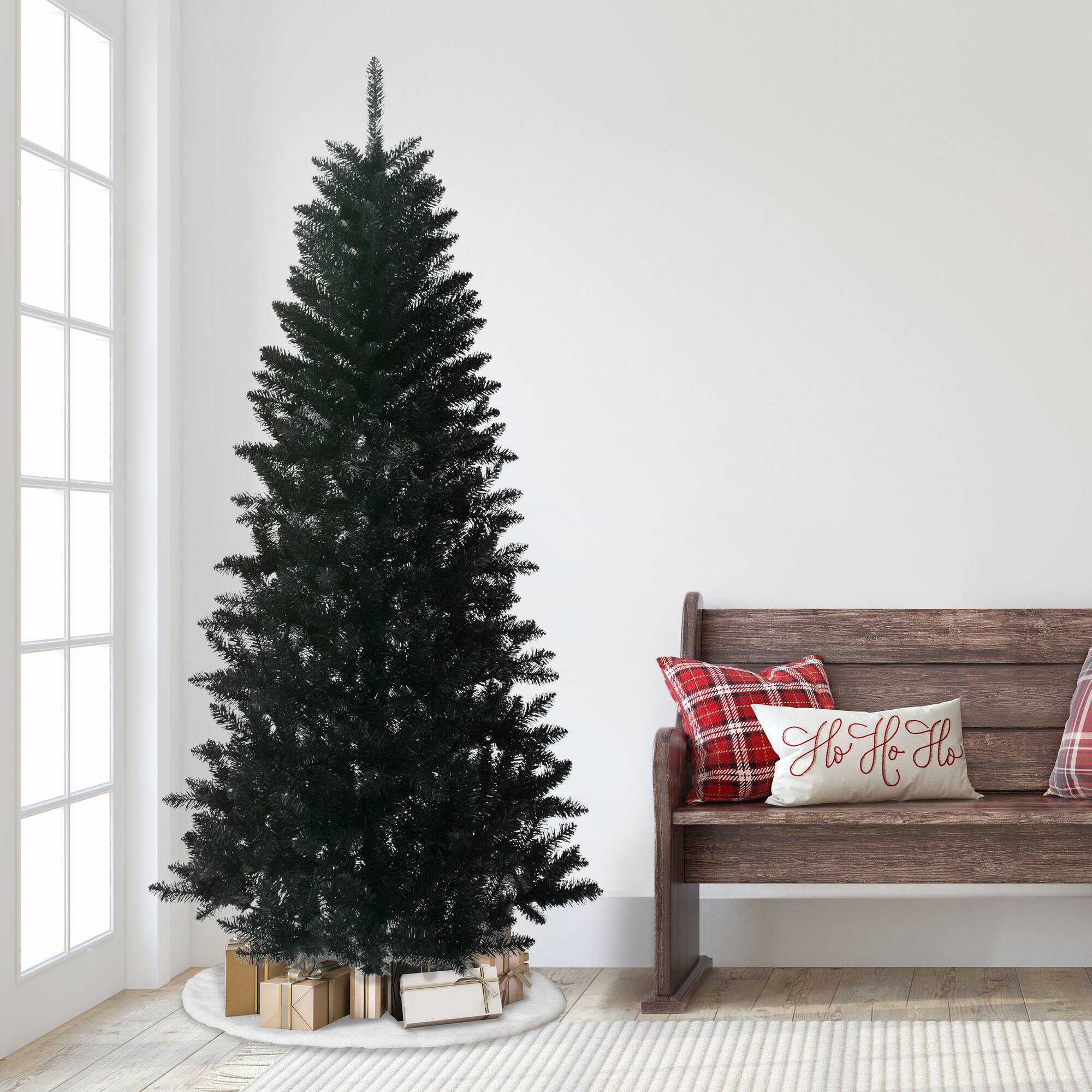 7ft. Unlit Black Carson Pine Artificial Christmas Tree